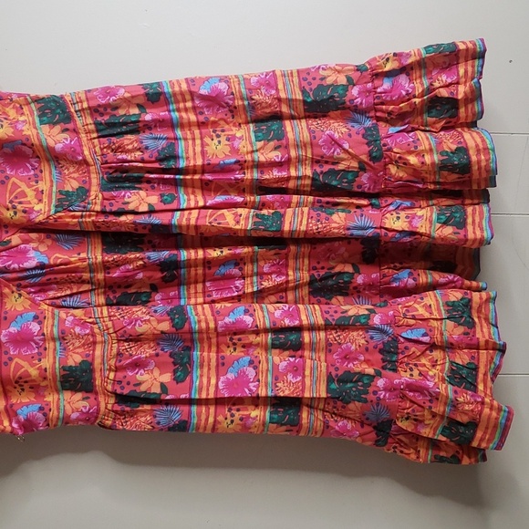 Chelsea & Violet Orange Floral Print Dress Large - Picture 6 of 6